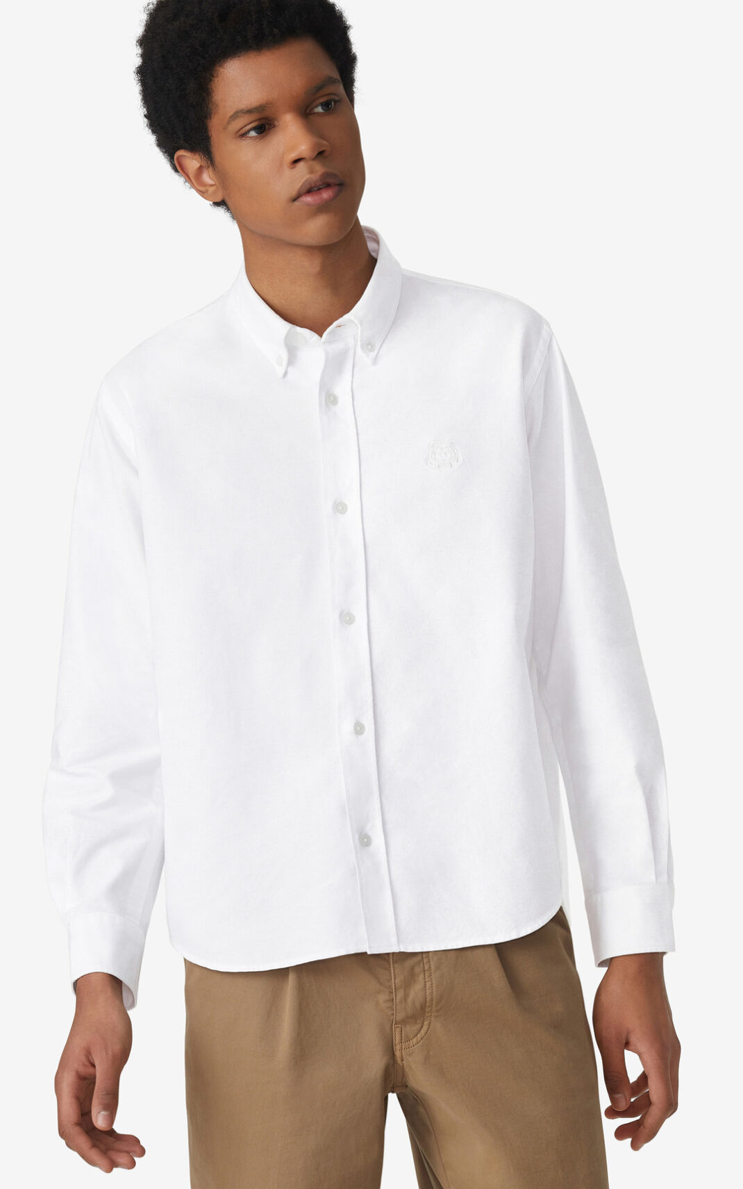 Camisa Kenzo Tiger Crest casual Hombre Blancas - SKU.4553297